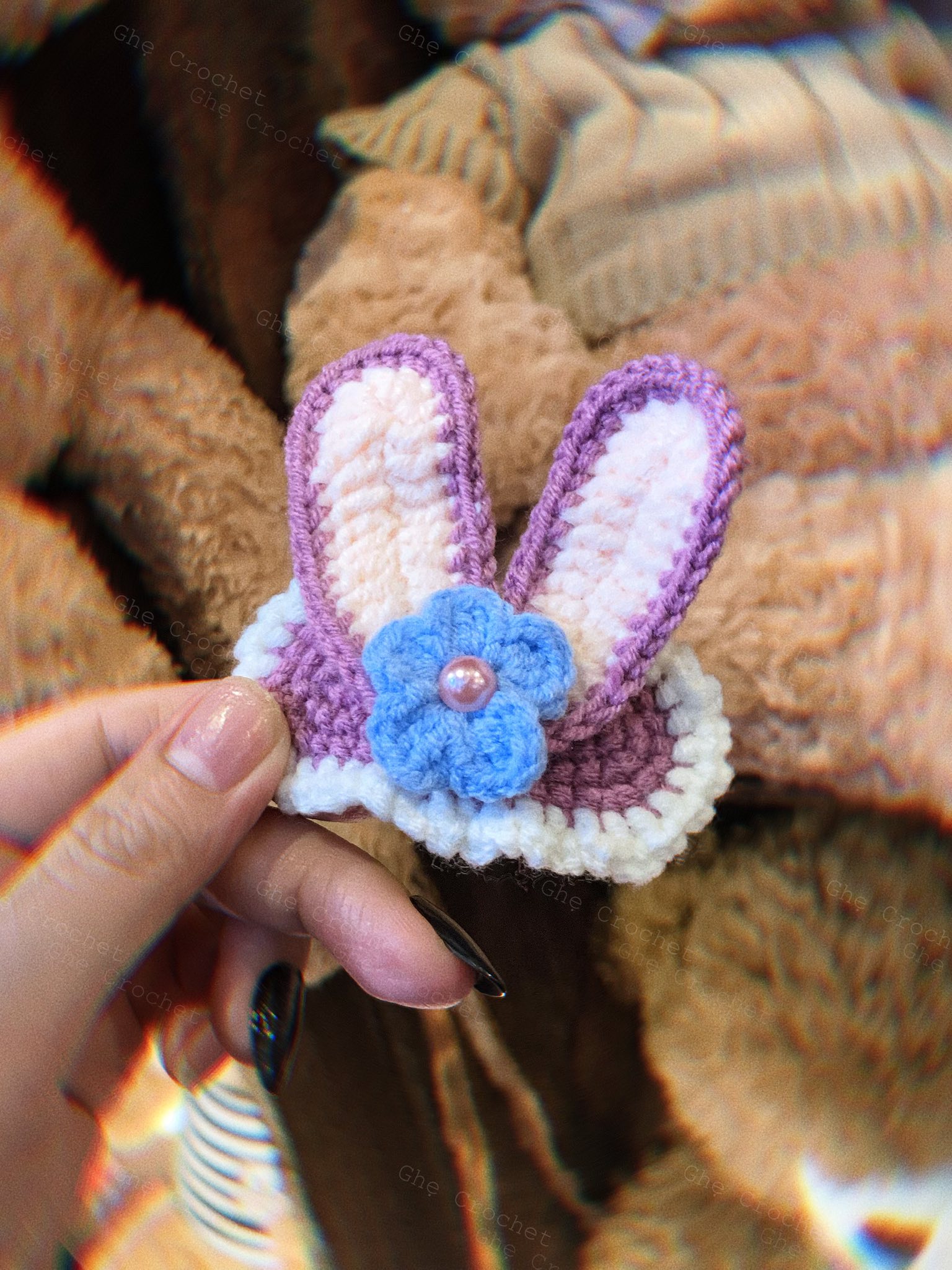 Kẹp Tóc Tím Xanh