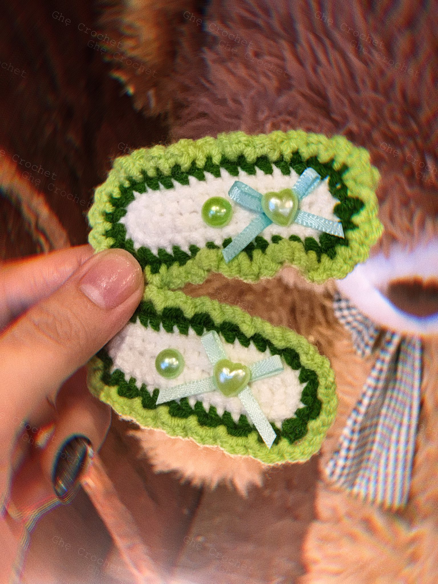 Kẹp Tóc Nơ Green