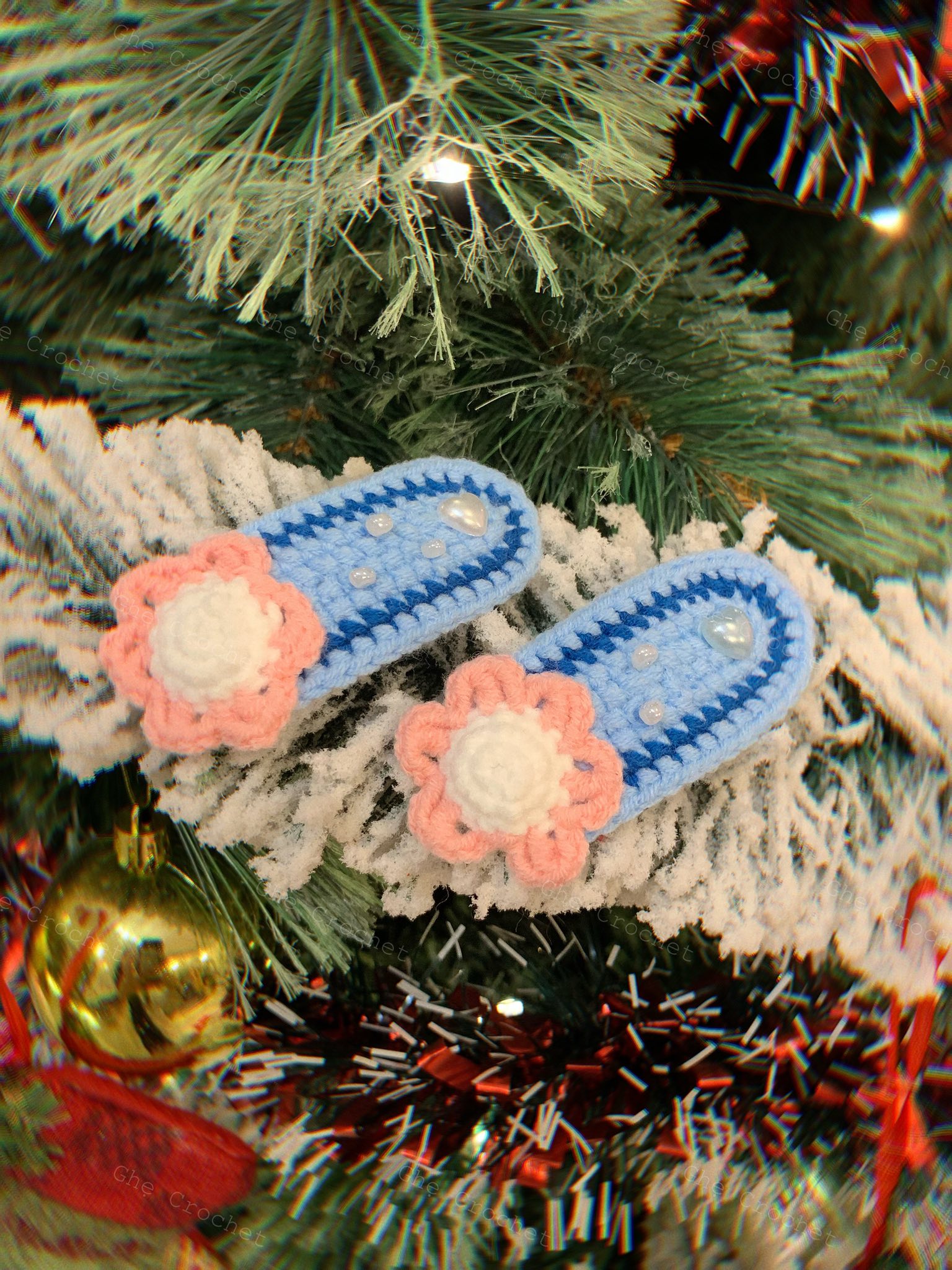 Kẹp tóc Xanh Hồng